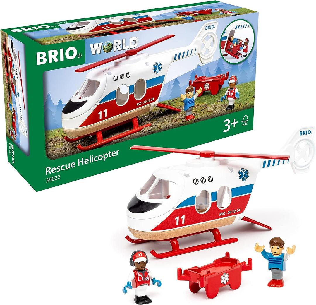 BRIO World Rettungsspielzeughubschrauber für Kinder ab 3 Jahren – 2023