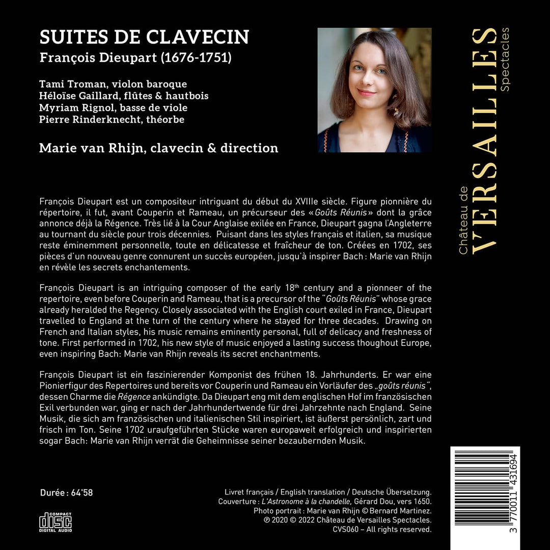 Marie van Rhijn - Dieupart: Suites de Clavecin [Audio CD]