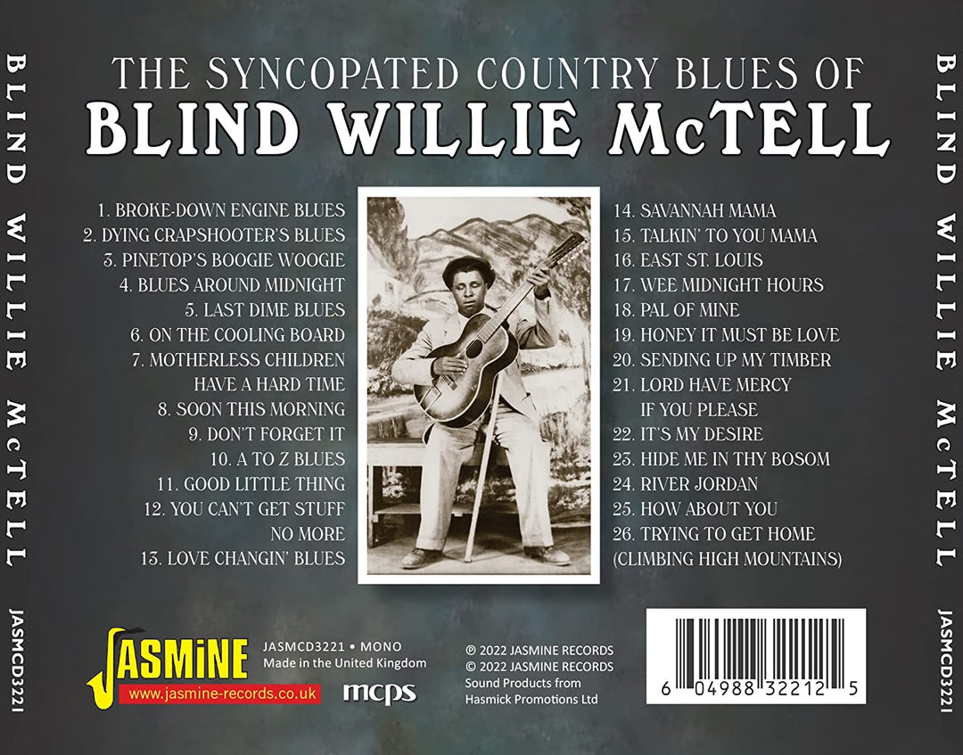 Der synkopierte Country Blues des blinden Willie McTell [Audio-CD]