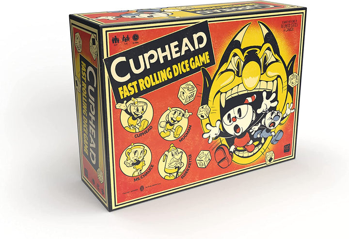 USA-OPOLY | Cuphead Roll and Run | Würfelspiel | Ab 8 Jahren | 1-4 Spieler | 20+ Minuten