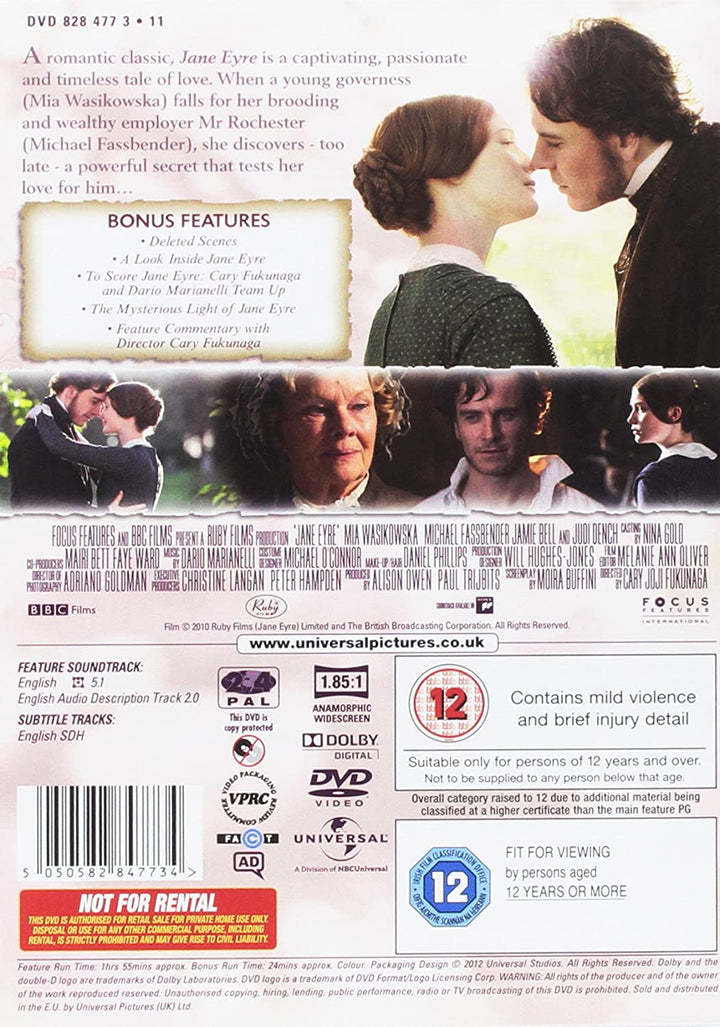 Jane Eyre [2011] – Liebesfilm/Drama [DVD]