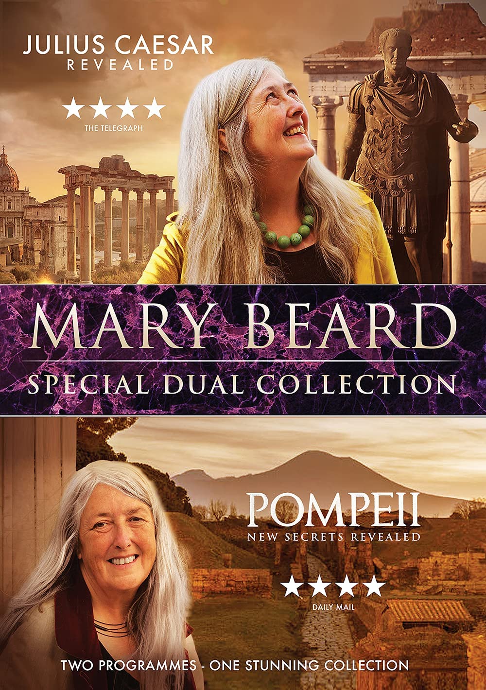 Mary Beard Special Dual Collection – Julius Caesar Revealed &amp; Pompeii New Secrets Revealed [DVD]