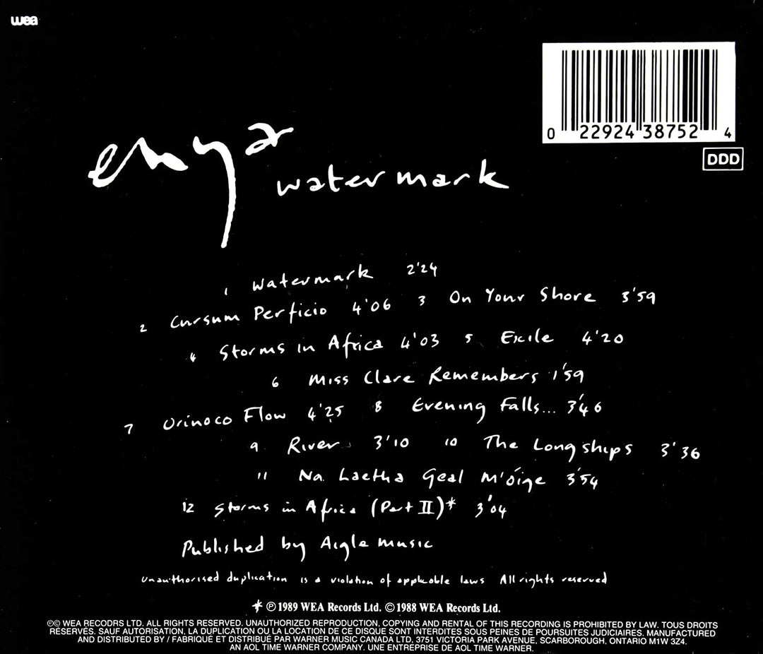 Watermark - Enya [Audio-CD]