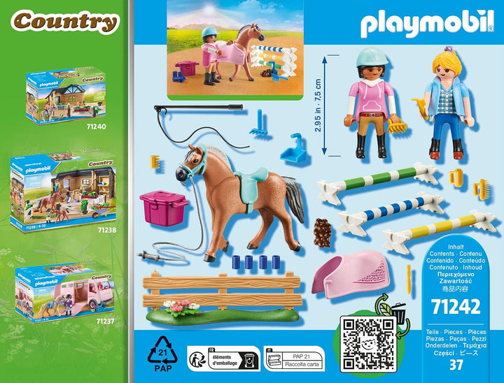 Playmobil 71242 Landreitunterricht, Reitlehrer für Reiten und Springen