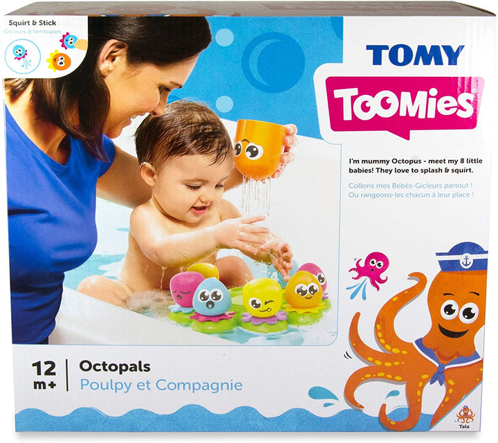 TOMY Toomies Octopals Zahlensortier-Badespielzeug für Babys | Lernwasserspielzeug für Kleinkinder | Geeignet für Jungen und Mädchen im Alter von 1, 2 und 3 Jahren