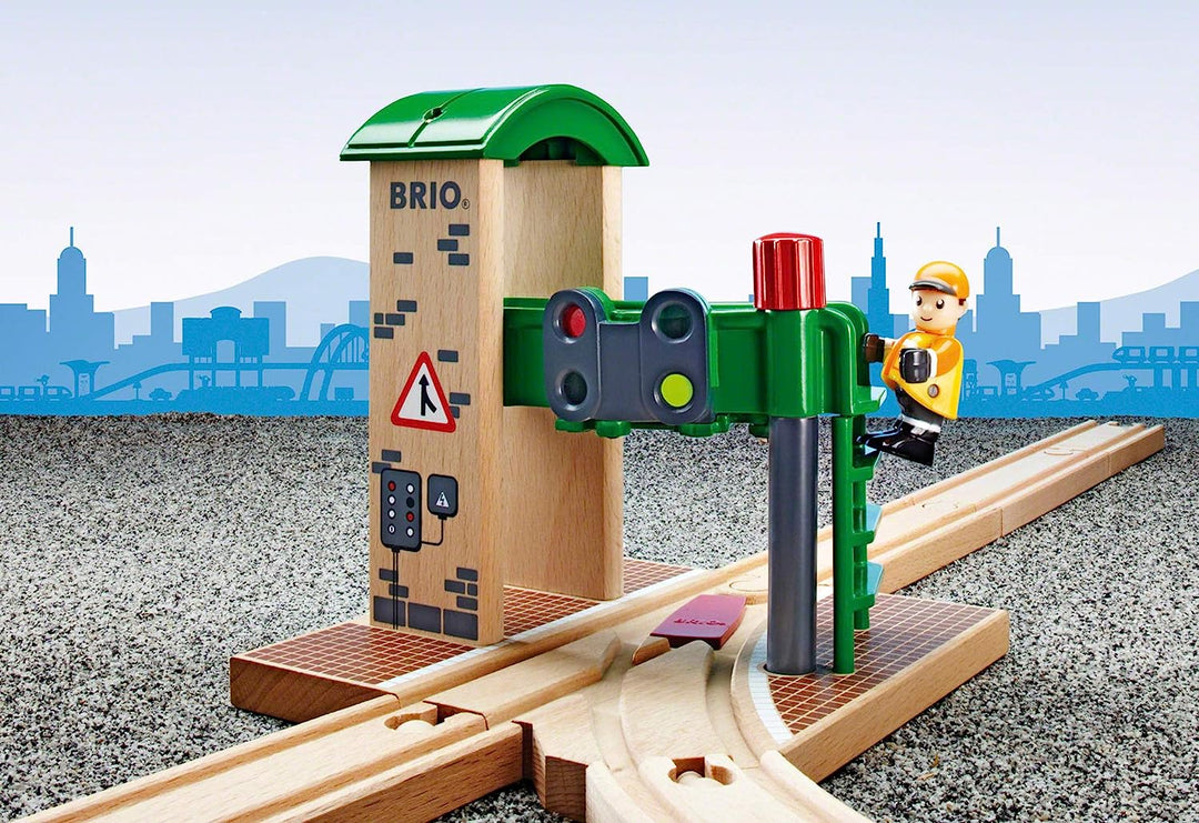 BRIO World Train Signalstation für Kinder ab 3 Jahren – kompatibel mit allen BRIO Eisenbahnsets und Zubehör