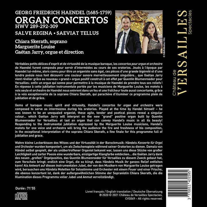 Haendel: Organ Concertos, Salve Regina & Saeviat tellus [Audio CD]