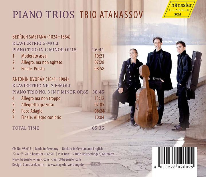 Trio Atanassov - Dvorak: Klaviertrio Nr. 3 [Trio Atanassov] [Hanssler Classic: 98.015] [Audio CD]