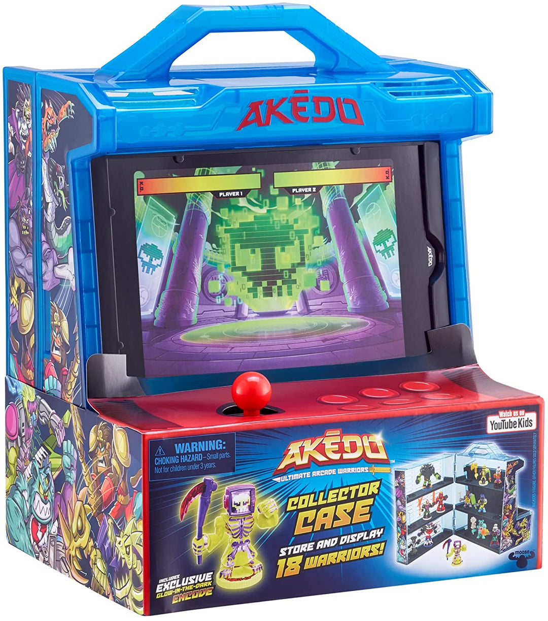 Akedo 14241 Ultimate Arcade Warriors Sammlerkoffer Mini-Kampf-Actionfiguren Bereit, kämpfen, Schlag aufteilen