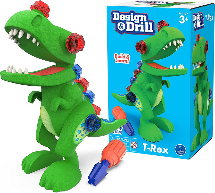 Learning Resources Design &amp; Drill T-Rex Dinosaurier Zerlegbares Spielzeug mit 12 Teilen &amp;