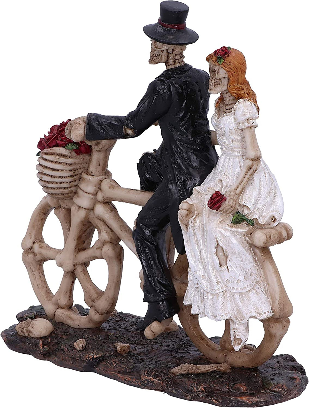 Nemesis Now Hitch Bicycle Riding Skeleton Lovers Hochzeitsfigur, Natur, 14,5