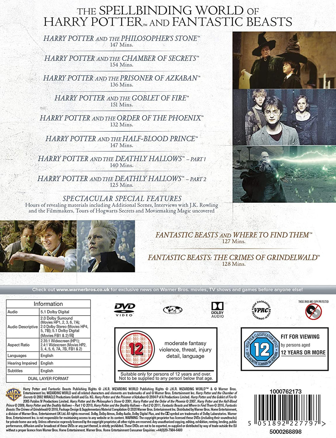 Wizarding World: [10 Film Collection] [Harry Potter/Phantastische Tierwesen] [2001] [2020] [DVD]