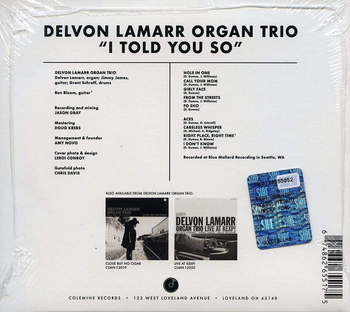 Delvon Lamarr Orgeltrio - I Told You So [Audio-CD]