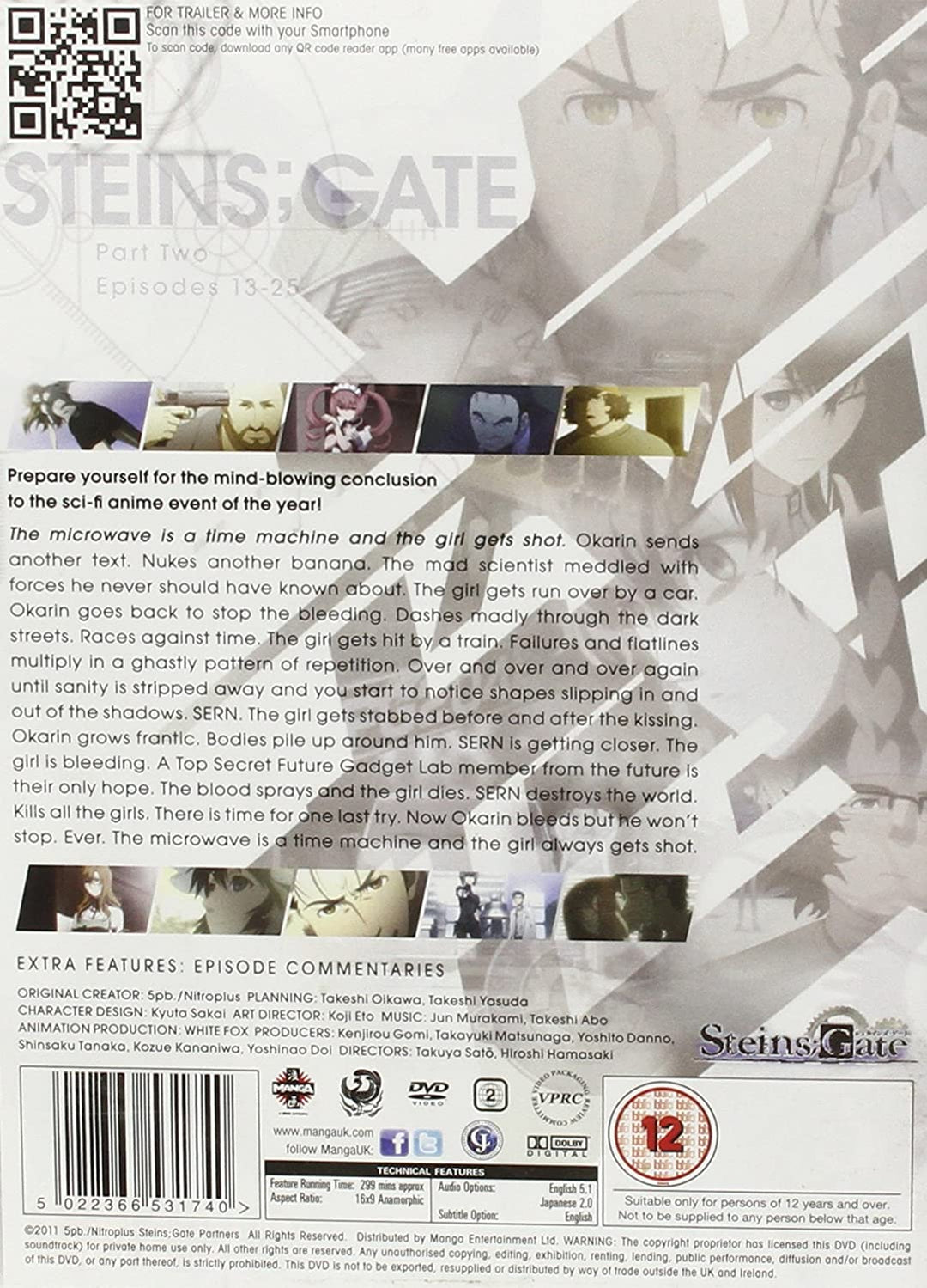 Steins Gate Teil 2 (Folgen 13-25) [DVD]