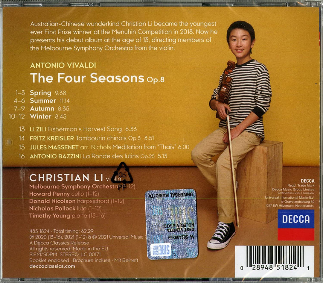 Christian Li - Vivaldi: The Four Seasons [Audio CD]