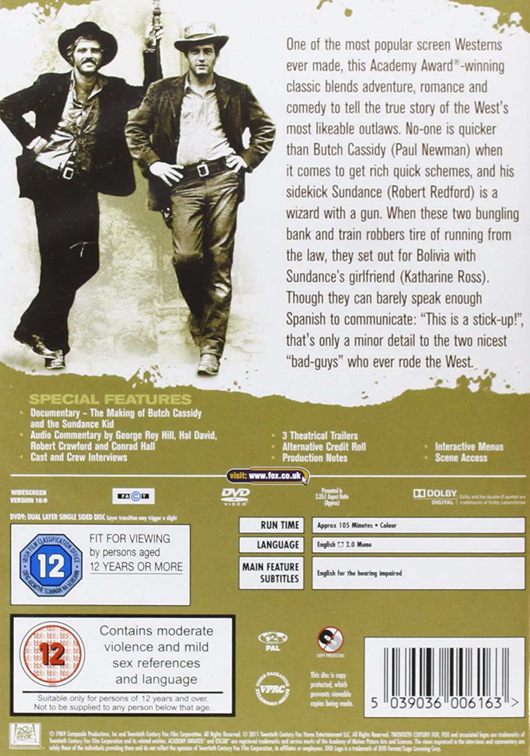 Butch Cassidy und Sundance Kid [1969] – Western/Drama [DVD]