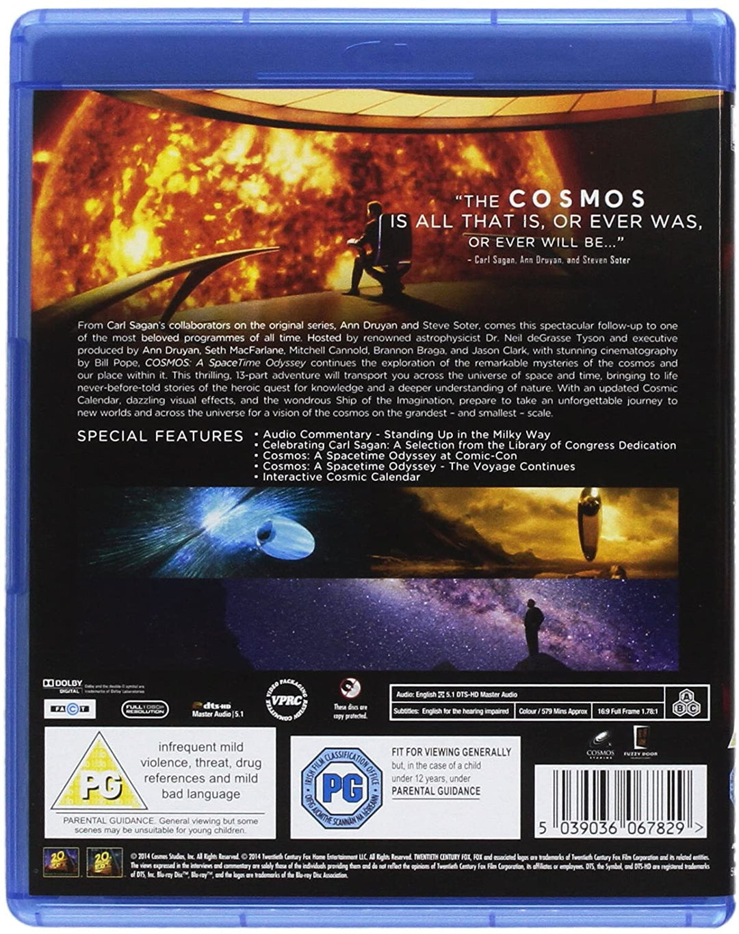 Cosmos: A Spacetime Odyssey [2014] [Region Free] – Dokumentarfilm [Blu-ray]