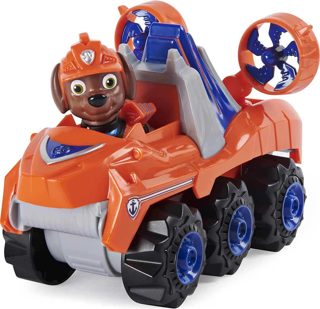 PAW Patrol, Dino Rescue Zumas Deluxe Rev Up Vehicle mit geheimnisvoller Dinosaurierfigur