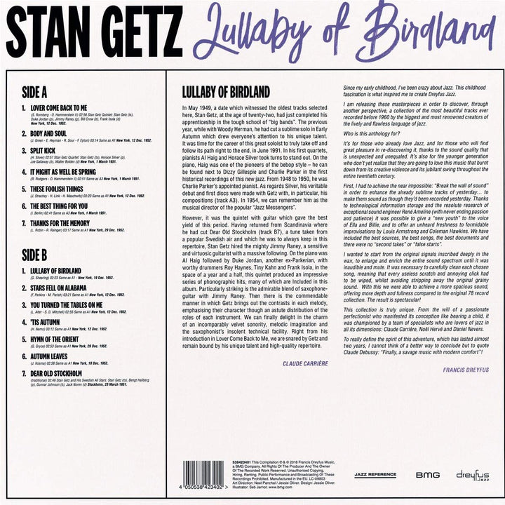 Stan Getz – Lullaby of Birdland [Vinyl]