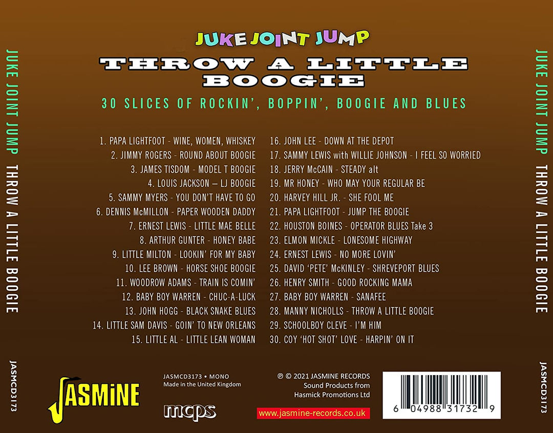 Juke Joint Jump – Throw A Little Boogie – 30 Stücke Rockin', Boppin', Boogie und Blues [Audio-CD]