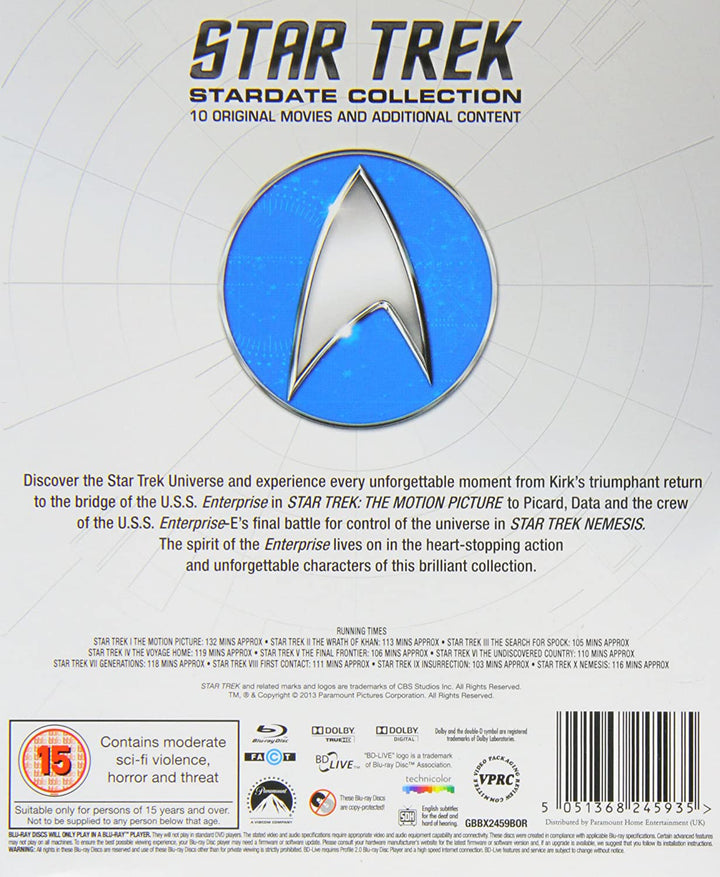 Science-Fiction – Star Trek: Stardate Collection – Filme 1–10 [1979] [Region Free] [Blu-ray]