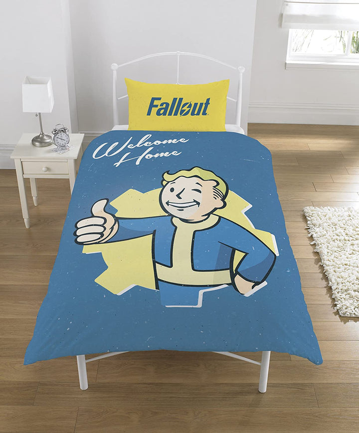 FALLOUT Duvet Set, POLYCOTTON, Multicolour, SINGLE