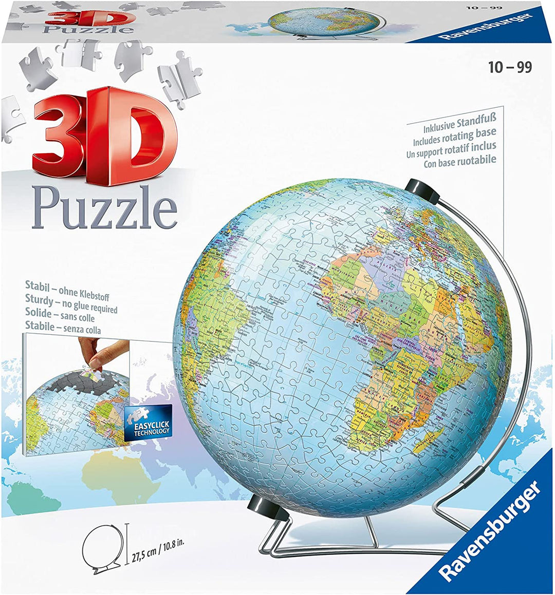 Ravensburger 12436 Die Welt auf V-Ständer 3D-Puzzle, 540 Teile