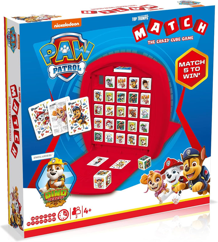 Top Trumps Paw Patrol Match The Crazy Cube Game, play with Nickelodeon’s Paw Patrol characters from Skye