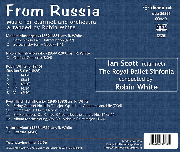 Ian Scott – Aus Russland [Ian Scott; Royal Ballet Sinfonia; Robin White] [Divine Art: DDA25223] [Audio CD]