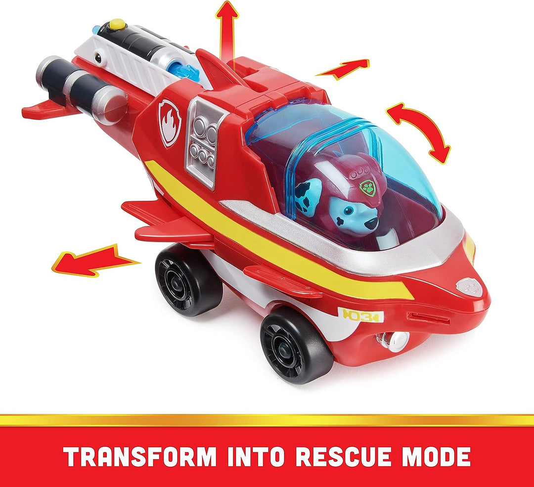 Paw Patrol Aqua Pups Marshall verwandelndes Delfinfahrzeug mit Sammlerstücken