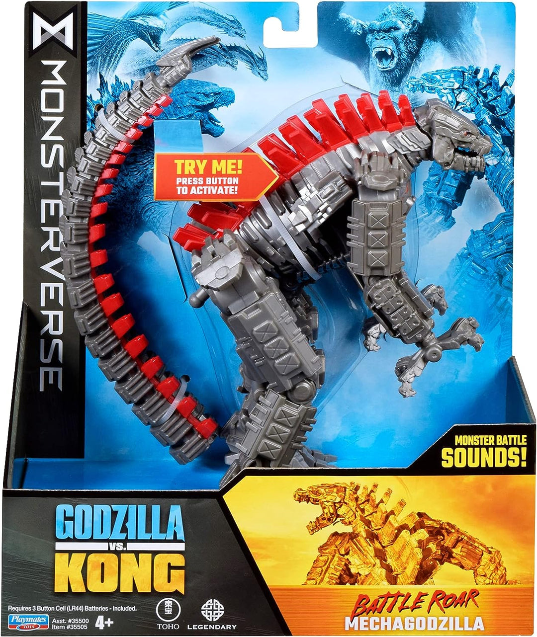 MonsterVerse MNG10000 Godzilla vs. Kong 7' Deluxe-Figuren mit Geräuschen – Schlachtgebrüll