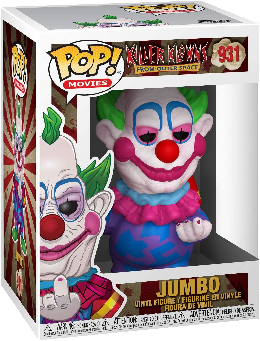 Killer Klowns from Outer Space Jumbo Funko 44145 Pop! Vinyl #931