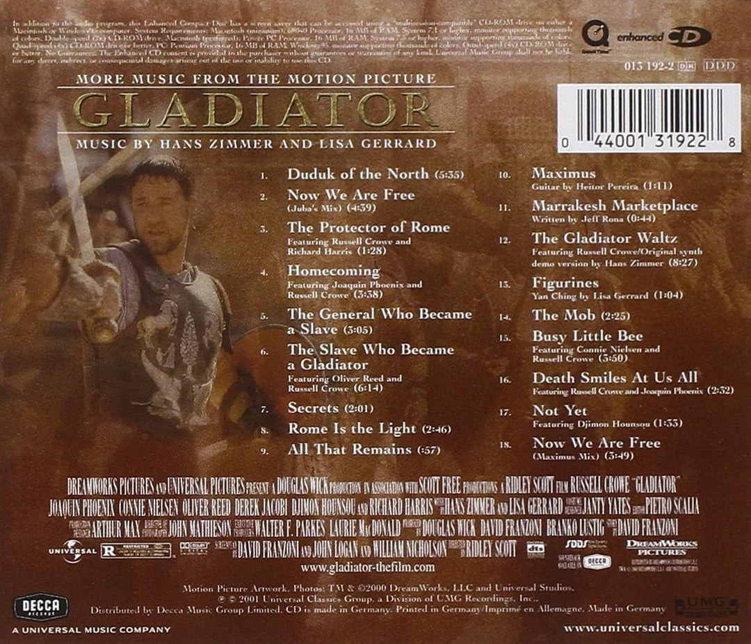 Gladiator: Mehr Musik aus dem Film [Audio-CD]