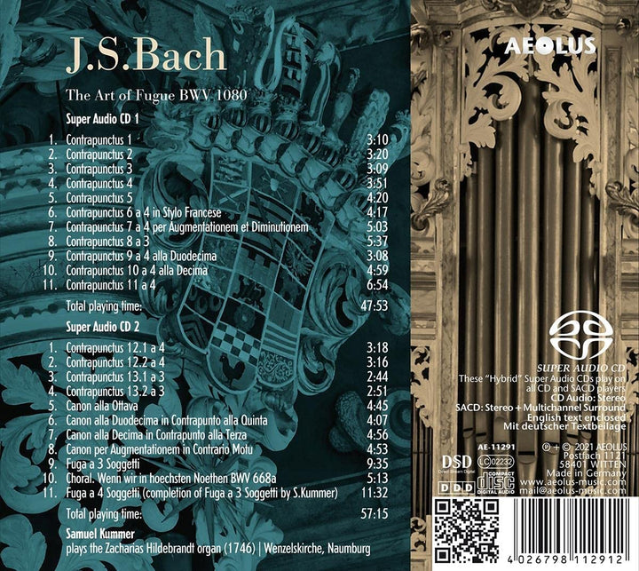 Samuel Kummer - JS Bach: Die Kunst der Fuge BVW 1080 [Audio CD]