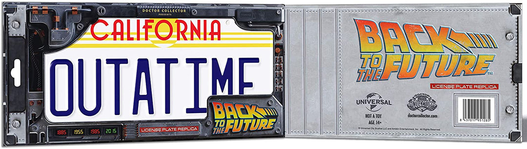 Back to The Future Outatime Licence Plate Replica