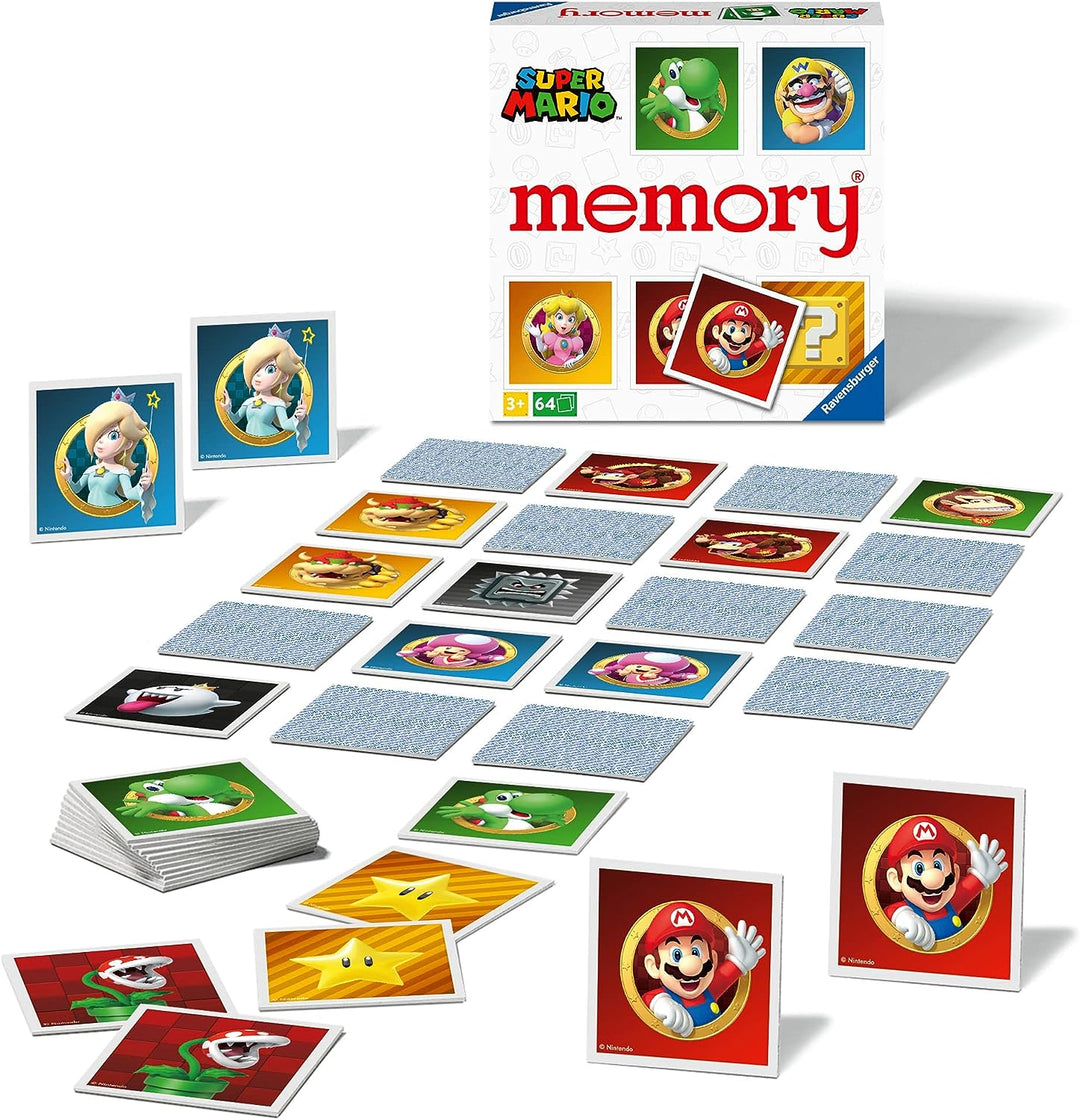 Ravensburger Super Mario Large Memory – Matching Picture Snap Pairs-Spiel für Kinder