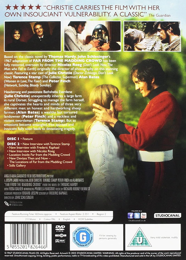 Far From The Madding Crowd *Digital restauriert [1967] – Liebesfilm/Drama [DVD]