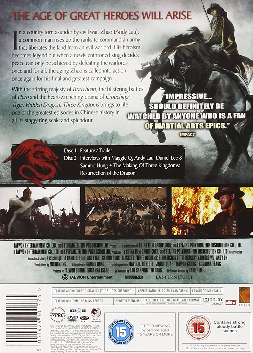 Three Kingdoms – Resurrection Of The Dragon – Action/Krieg [DVD]