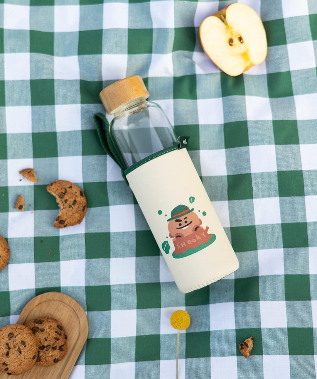 Grupo Erik BT21 Official Merchandise Shooky Glass Water Bottle - 500ml