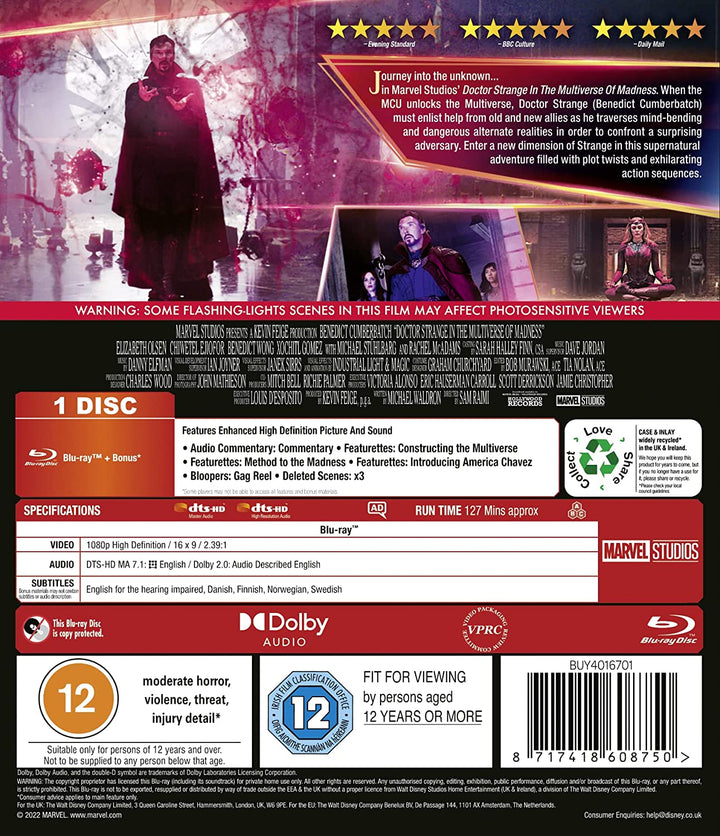 Marvel Studios Doctor Strange in the Multiverse of Madness [Region Free] [Blu-ray]