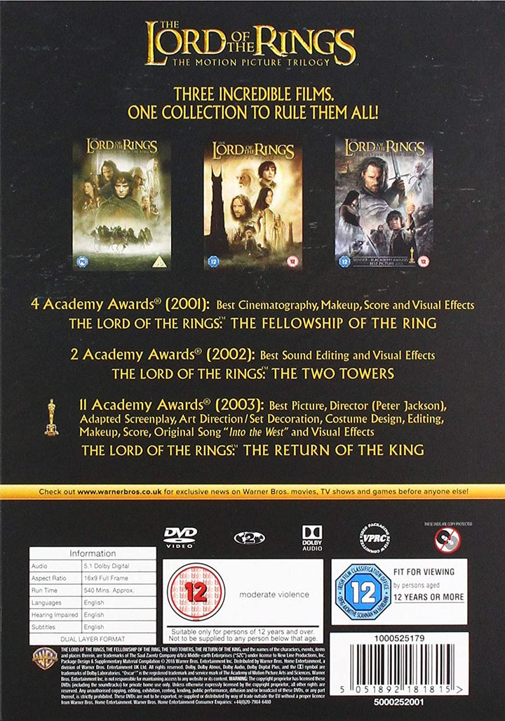 Die Herr der Ringe-Trilogie – Fantasy/Abenteuer [DVD]