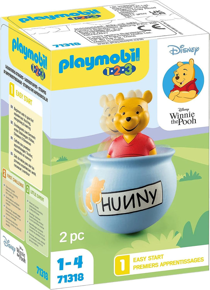 Playmobil 71318 1.2.3 &amp; Disney: Winnie's Counter Balance Honey Pot, Disney, Disn