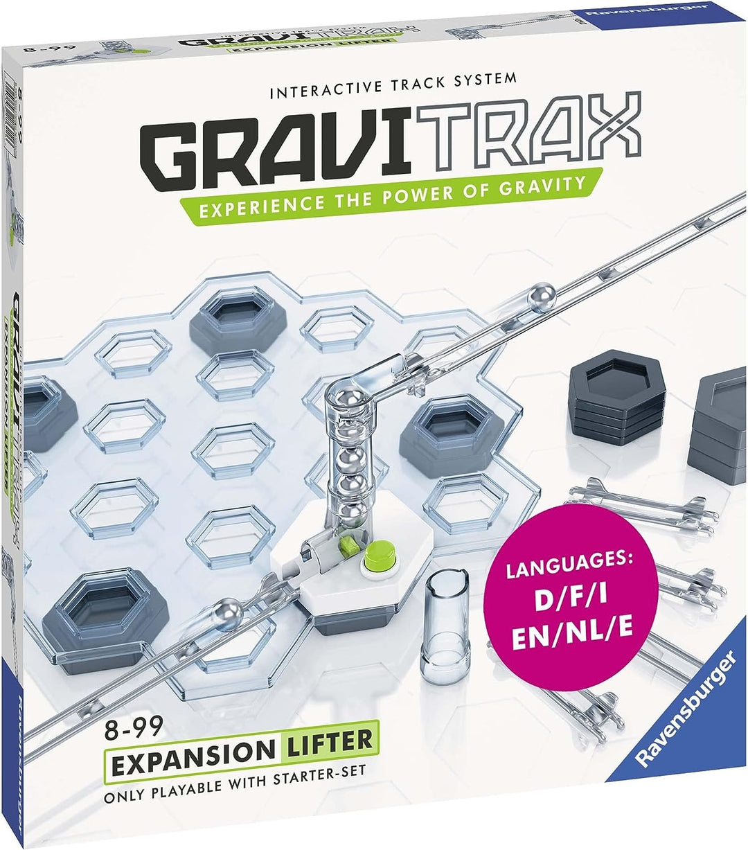 Ravensburger GraviTrax Lift Erweiterungspaket, Erweiterungszubehör – Kugelbahn und Konstruktionsspielzeug für Kinder ab 8 Jahren – STEM