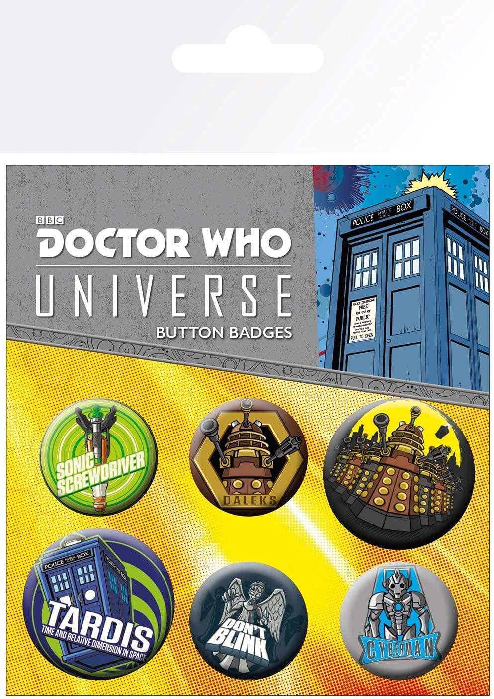 Terminal Doctor Who – Alien Adventures (Badge Pack) Merchandising Ufficiale