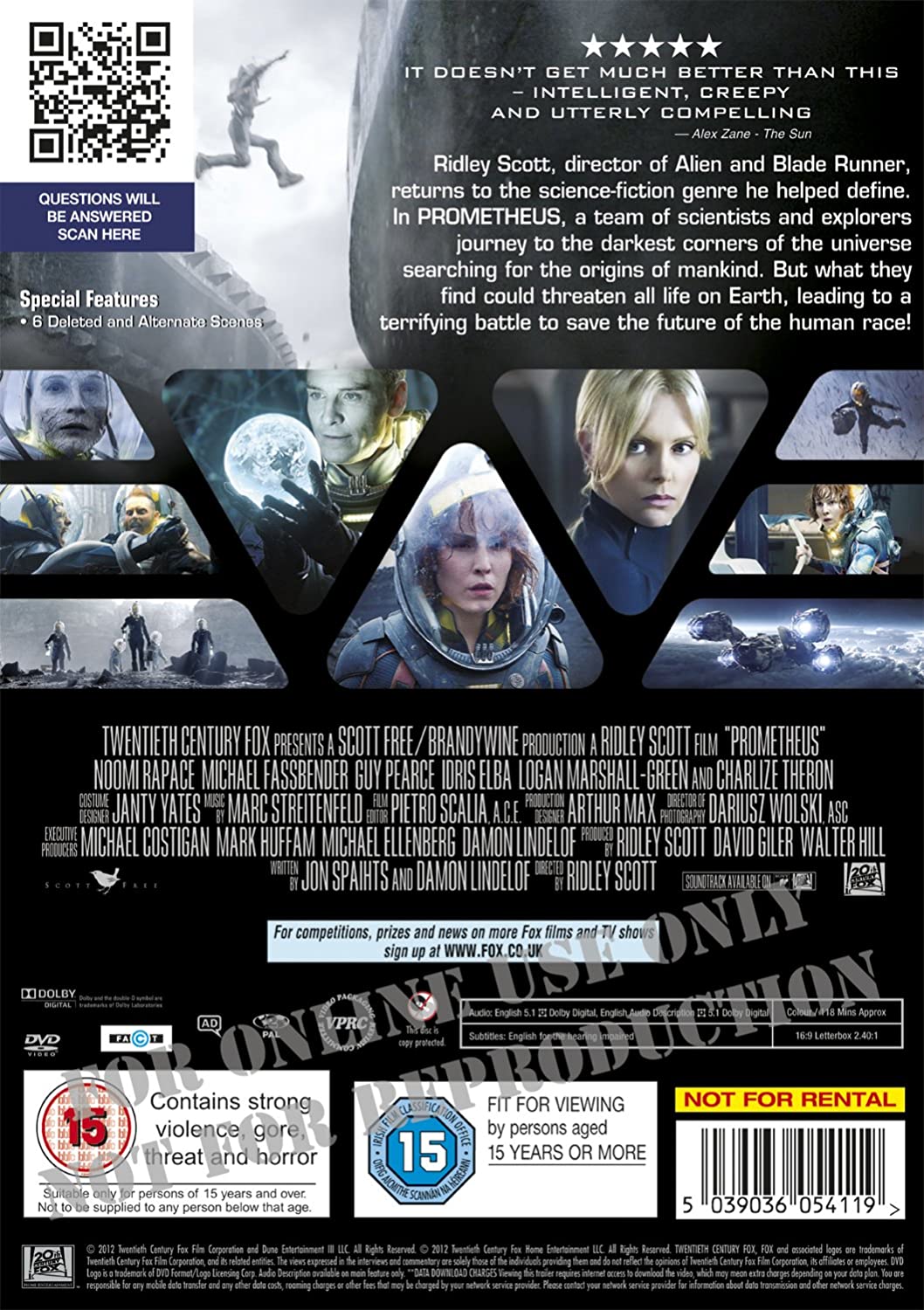 Prometheus – Science-Fiction/Horror [DVD]