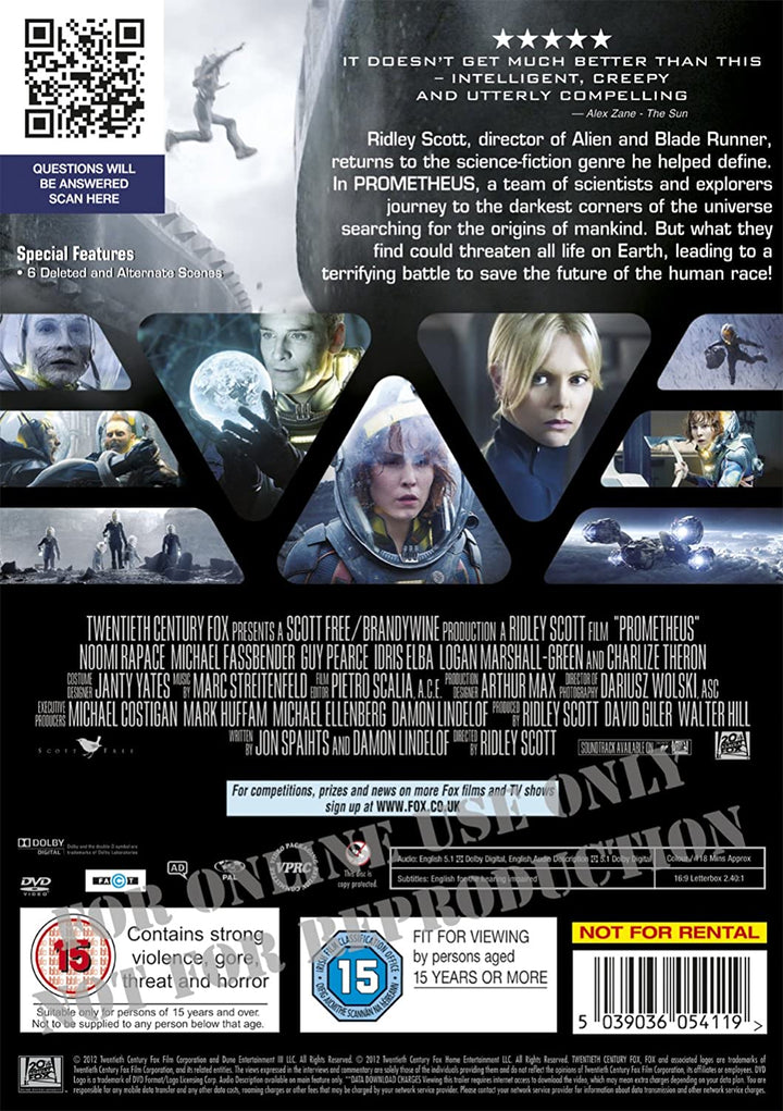 Prometheus – Science-Fiction/Horror [DVD]