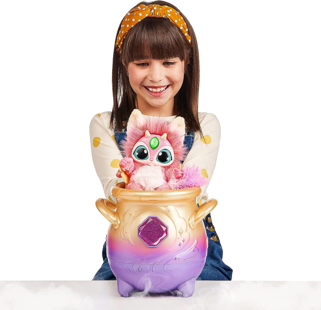 Magic Mixies Magical Misting Cauldron with Interactive 8 inch Pink Plush Toy