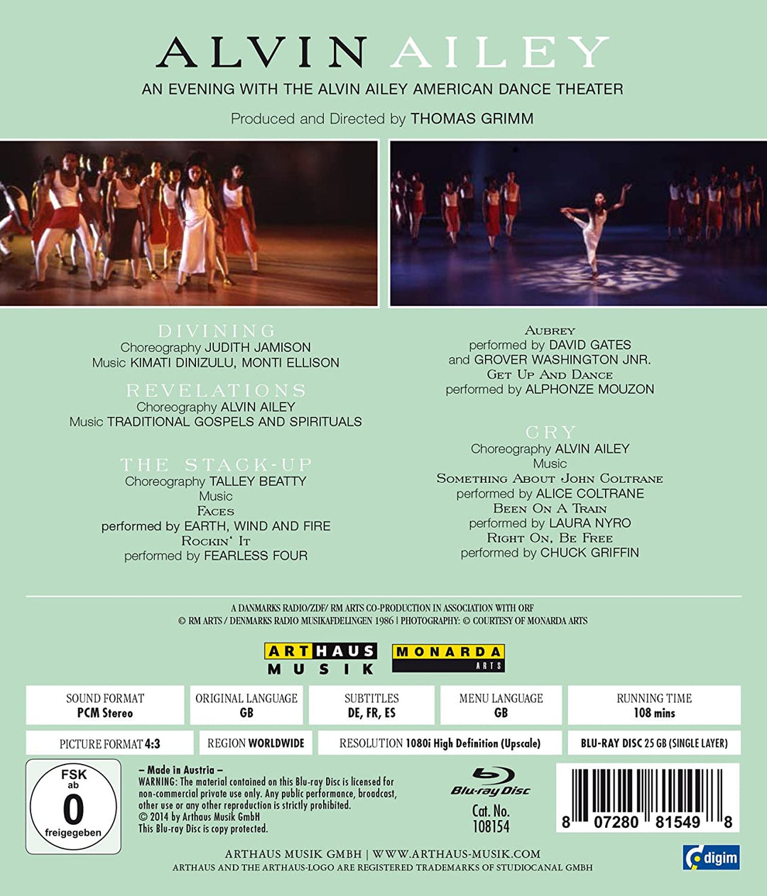 Alvin Ailey: Ein Abend mit dem Alvin Ailey American Dance Theatre – [Blu-Ray]