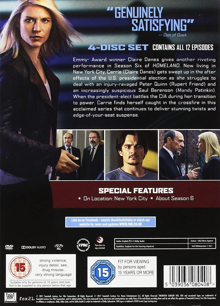 Homeland Staffel 6 – Thriller [DVD]