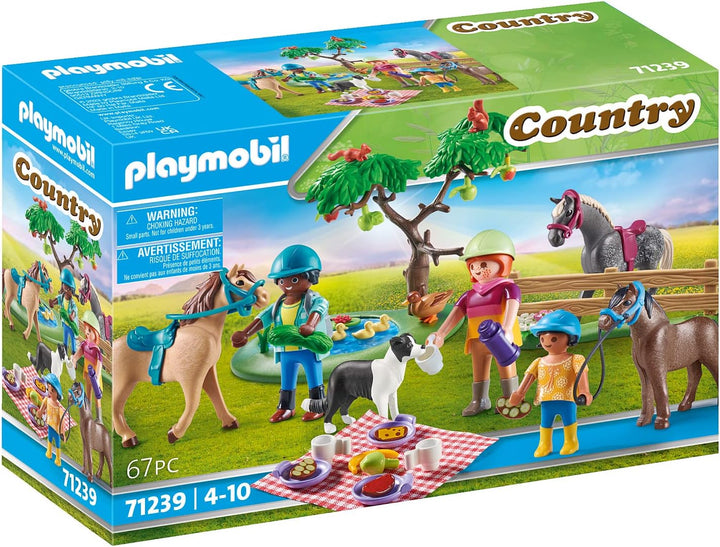 Playmobil 71239 Country Picnic Outing with Horses, pony Farm, Horse Toys, Fun Imaginative Role-Play